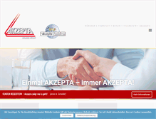 Tablet Screenshot of akzepta.com